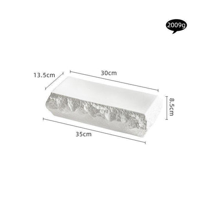 Modern Minimalist White Stone Dining Plate Collection - Elevate Your Table Setting - Très Elite