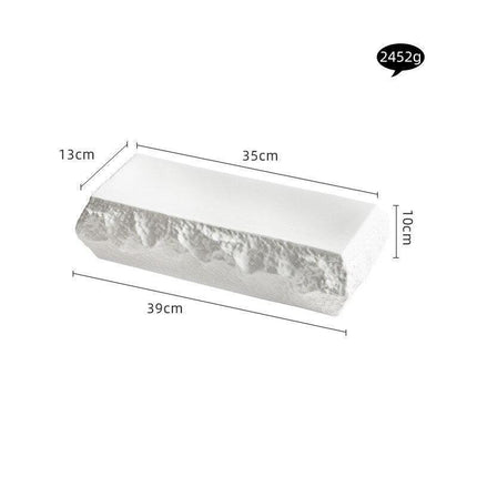 Modern Minimalist White Stone Dining Plate Collection - Elevate Your Table Setting - Très Elite