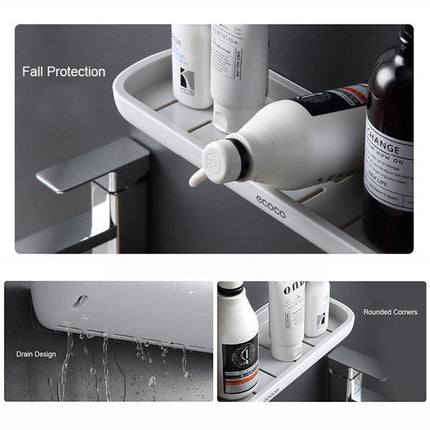 Modern Wall-Mounted Bathroom Organizer with Integrated Towel Rack | No-Drill Shower Storage Solution - Très Elite
