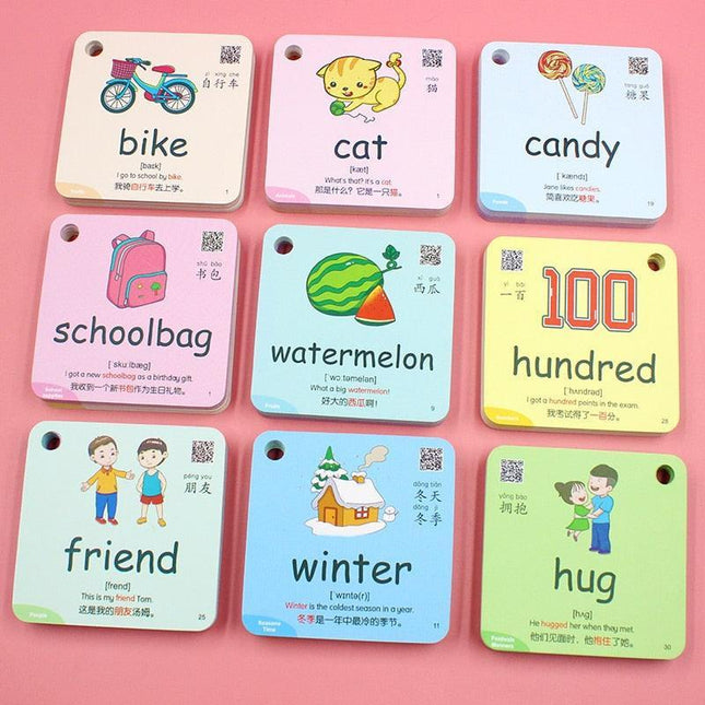 Montessori Bilingual Flashcards for Kids: Chinese & English Language Learning Set