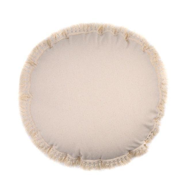 Moroccan Boho Chic Cushion Cover with Stylish Tassels - Elegant Home Decor Accent