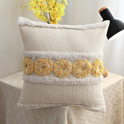 Moroccan-Inspired Tassel Plush Throw Pillow Cover - Très Elite