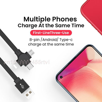 Multi-Functional 4-in-1 Retractable Charging Cable with Built-In Phone Stand - Très Elite