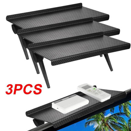 Multifunctional Adjustable Media Shelf with Cable Organization - Contemporary Device Stand - Très Elite