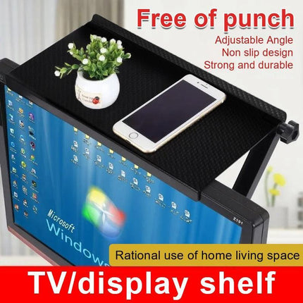 Multifunctional Adjustable Media Shelf with Cable Organization - Contemporary Device Stand - Très Elite