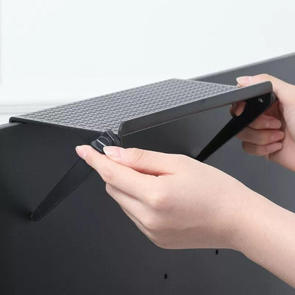 Multifunctional Adjustable Media Shelf with Cable Organization - Contemporary Device Stand - Très Elite
