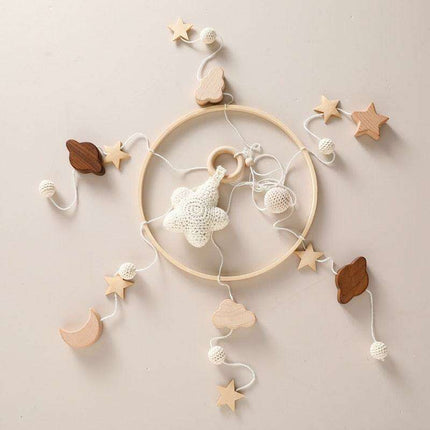 Musical Wooden Baby Crib Mobile - Safe Developmental Toy for Infants - Très Elite