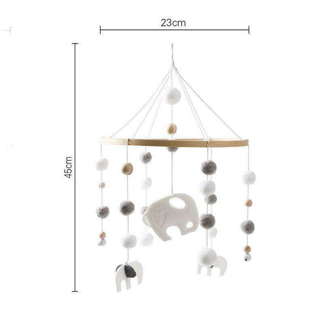Musical Wooden Baby Crib Mobile - Safe Developmental Toy for Infants
