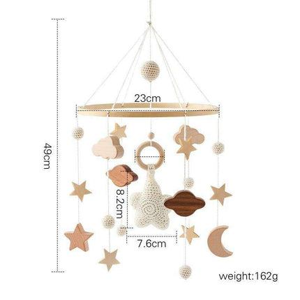 Musical Wooden Baby Crib Mobile - Safe Developmental Toy for Infants - Très Elite