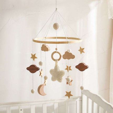 Musical Wooden Baby Crib Mobile - Safe Developmental Toy for Infants - Très Elite