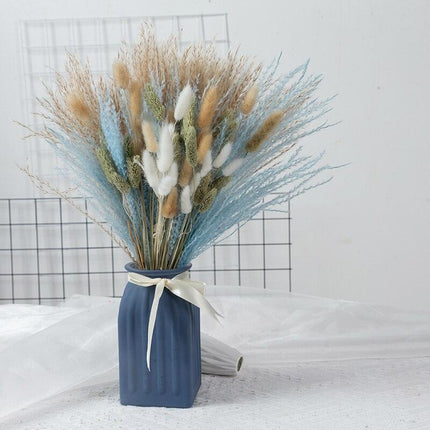 Natural Dried Rabbit Tail Pampas Grass Decorative Bundle - 80 Stems - Très Elite
