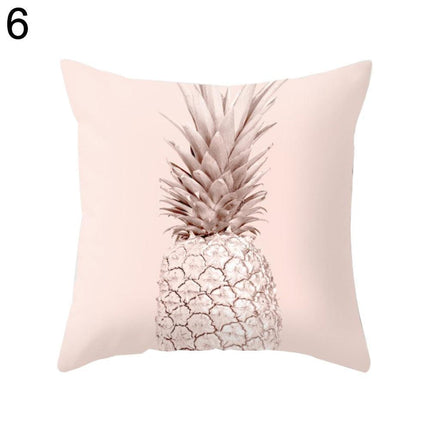 Nature's Harmony Decorative Pillow Cover with Pineapple Accent