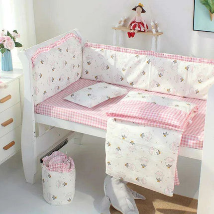 Newborn's Comfy Cotton Crib Bedding Collection - 5-Piece Bundle for Peaceful Sleep - Très Elite
