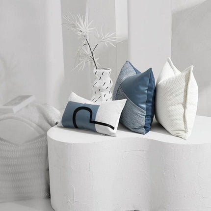 Nordic Blue Luxe Reversible Cushion Set - Transform Your Home with Dual Print Elegance - Très Elite