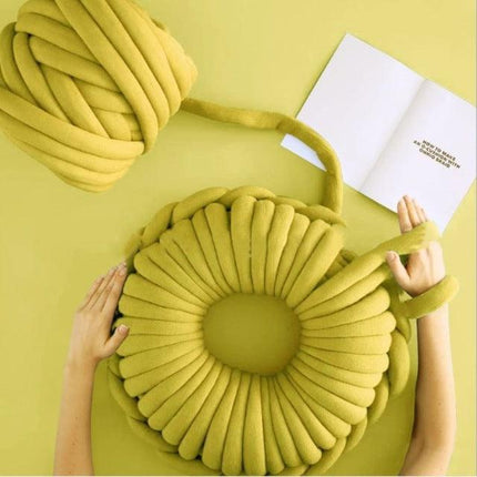 Nordic Charm: Artisan Circular Crochet Cushion for Inviting Home Interiors - Très Elite