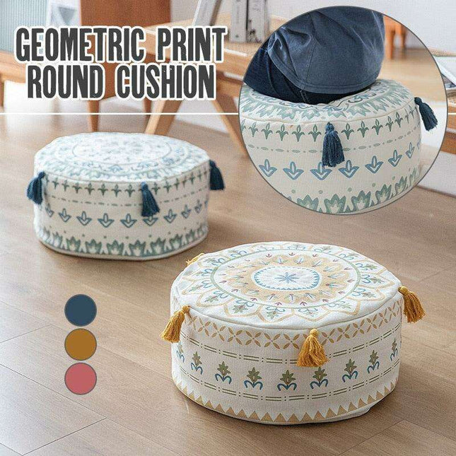 Nordic Chic Geometric Pouf Cover - Stylish Home Accent for Contemporary Interiors