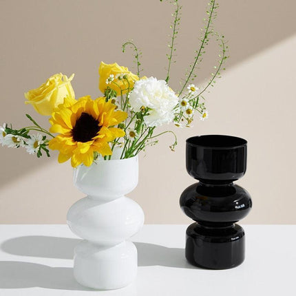 Nordic Chic Glass Vase - Elevate Your Home Decor with Modern Style - Très Elite