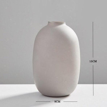 Nordic Elegance Floral Ceramic Vase