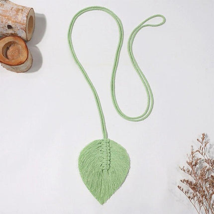Nordic Elegance: Hand-Woven Cotton Rope Curtain Tiebacks with Tassels - Très Elite
