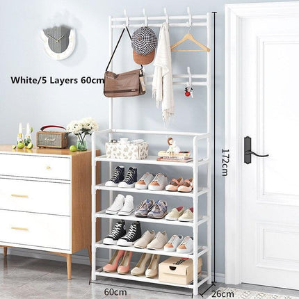 Nordic Elegance Multi-Functional Coat Rack and Storage Solution for Shoes, Clothing, and Accessories - Très Elite