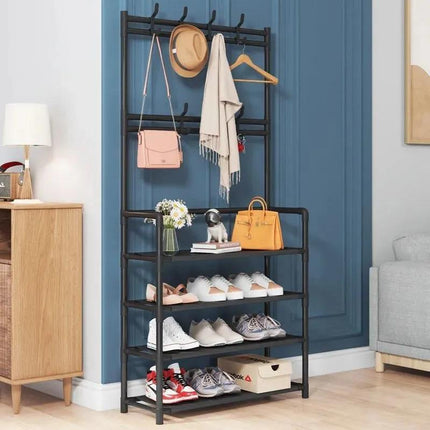 Nordic Elegance Multi-Functional Coat Rack and Storage Solution for Shoes, Clothing, and Accessories - Très Elite