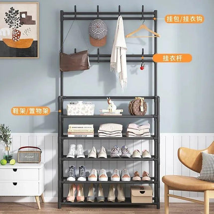 Nordic Elegance Multi-Functional Coat Rack and Storage Solution for Shoes, Clothing, and Accessories - Très Elite