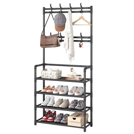 Nordic Elegance Multi-Functional Coat Rack and Storage Solution for Shoes, Clothing, and Accessories - Très Elite