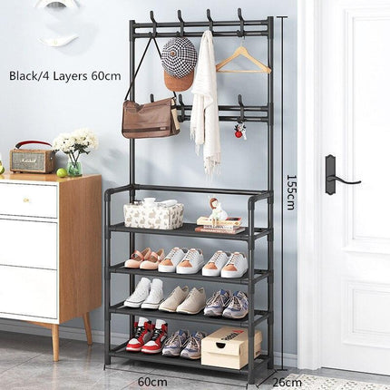 Nordic Elegance Multi-Functional Coat Rack and Storage Solution for Shoes, Clothing, and Accessories - Très Elite