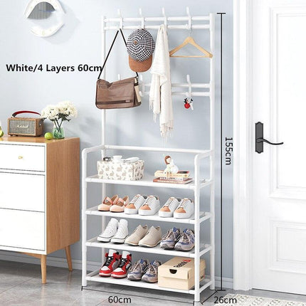 Nordic Elegance Multi-Functional Coat Rack and Storage Solution for Shoes, Clothing, and Accessories - Très Elite