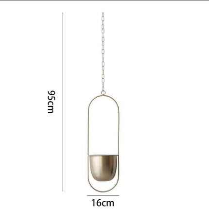 Nordic Elegance: Stylish Iron Plant Hanger for Versatile Greenery Display - Très Elite
