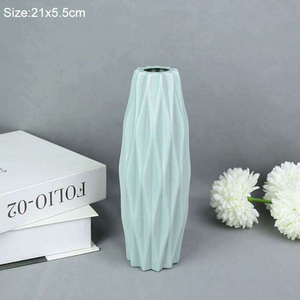Nordic Elegance White and Pink Floral Vase - Quick Delivery