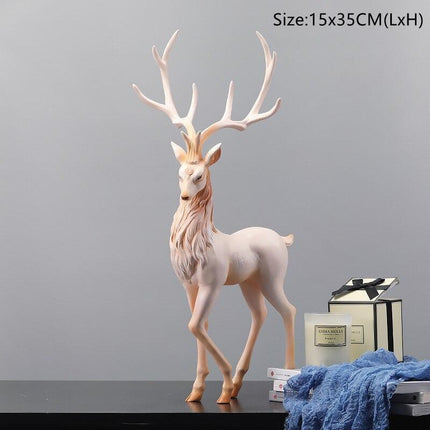 Nordic Graceful Deer Sculpture: Infuse Artistic Charm into Your Home