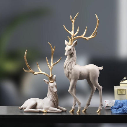 Nordic Graceful Deer Sculpture: Infuse Artistic Charm into Your Home - Très Elite