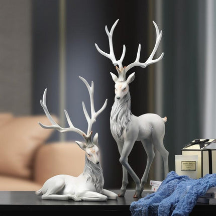 Nordic Graceful Deer Sculpture: Infuse Artistic Charm into Your Home - Très Elite