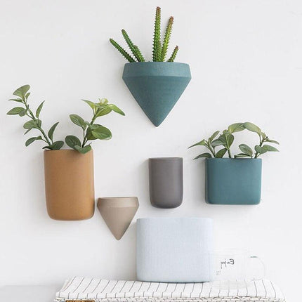 Nordic-Inspired Ceramic Wall Planters - Stylish Home Decor Essentials