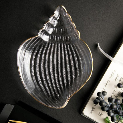 Nordic Kitchen Ocean Series Gilt-Edged Scallop Dish - Très Elite