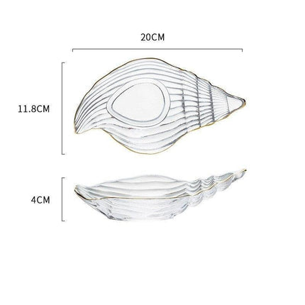 Nordic Kitchen Ocean Series Gilt-Edged Scallop Dish - Très Elite