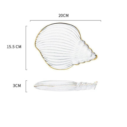 Nordic Kitchen Ocean Series Gilt-Edged Scallop Dish - Très Elite