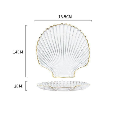 Nordic Kitchen Ocean Series Gilt-Edged Scallop Dish - Très Elite