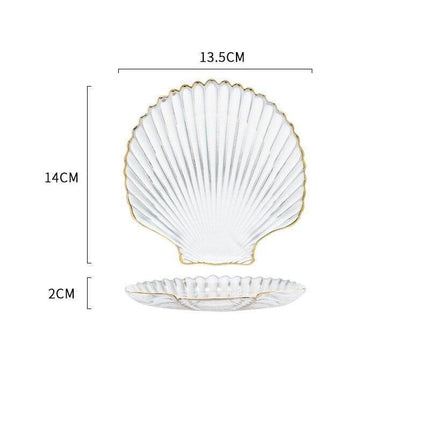 Nordic Kitchen Ocean Series Gilt-Edged Scallop Dish - Très Elite