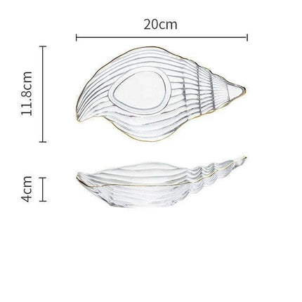 Nordic Ocean Inspired Glass Dessert Plate Set - Stylish Home Essential - Très Elite