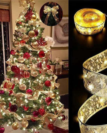 Magical Silk Ribbon Fairy Lights: Illuminate Your Christmas Wonderland