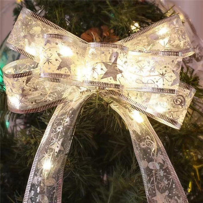 Enchanting Silk Ribbon LED Lights for Festive Christmas Ambiance