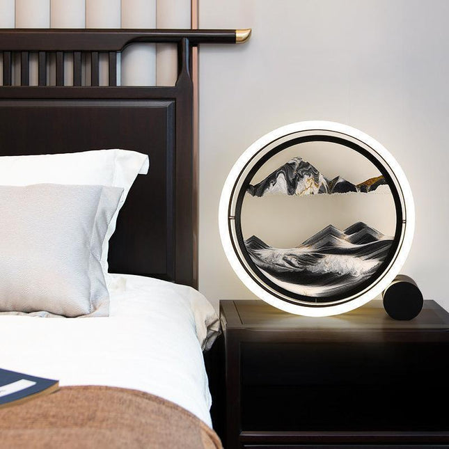 Ocean Wave Tranquility Sand Art Glass Display