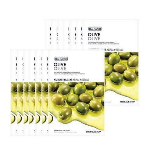 Olive Infusion Hydrating Sheet Mask Collection - 10 Masks, 20g Each