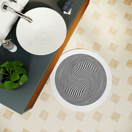 Optical Bliss Circle Bath Mat - Très Elite