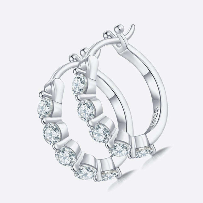 Opulent 1 Carat Lab-Diamond Sterling Silver Earrings - Platinum, Gold, or Rose Gold Plated