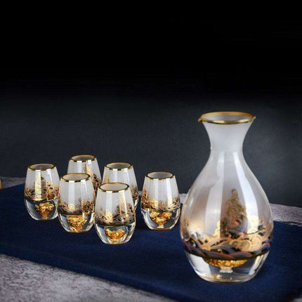Opulent Asian Elegance - Golden Foil Wine Set Experience - Très Elite
