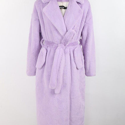 Opulent Faux Rabbit Fur Coat - Transform Your Winter Wardrobe - Très Elite