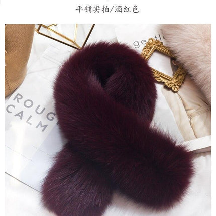 Opulent Fox Fur and Wool Scarf Collar - Transform Your Winter Wardrobe with Elegance